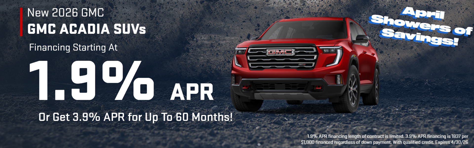 NEW ACADIA OFFERS FROM DENNY MENHOLT IN CODY, WY