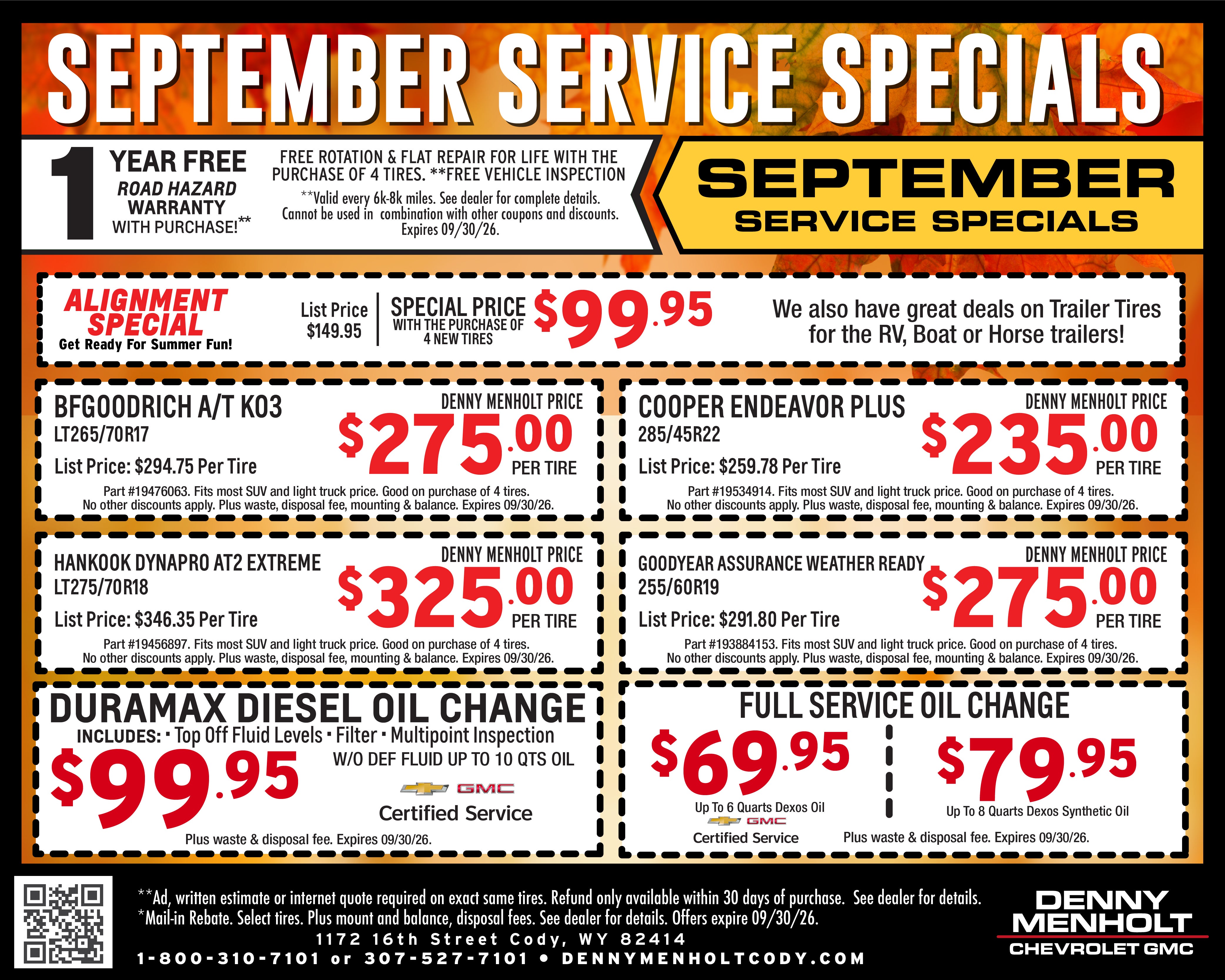 July Showers of Service Specials
